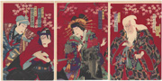 Nakamura Shikan IV, Sukedakaya Takasuki IV, Ichikawa Danjūrō IX and Bandō Kakitsu in the play Sukeroku, Flower of Edo at the Shintomiza